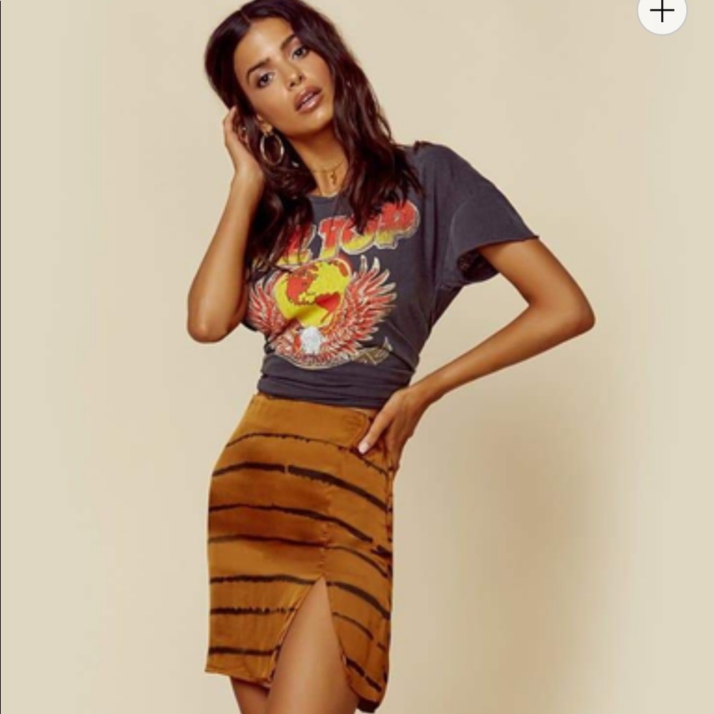 Planet Blue Luna Skirt Copper Stripe